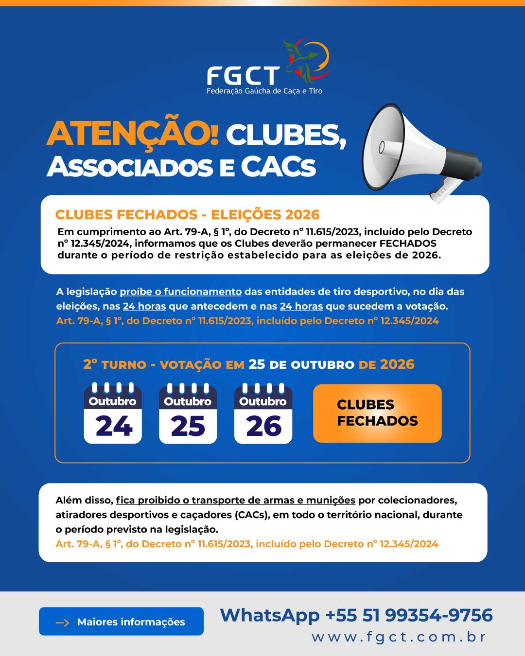 Aviso Eleições 2026 Atualizado site