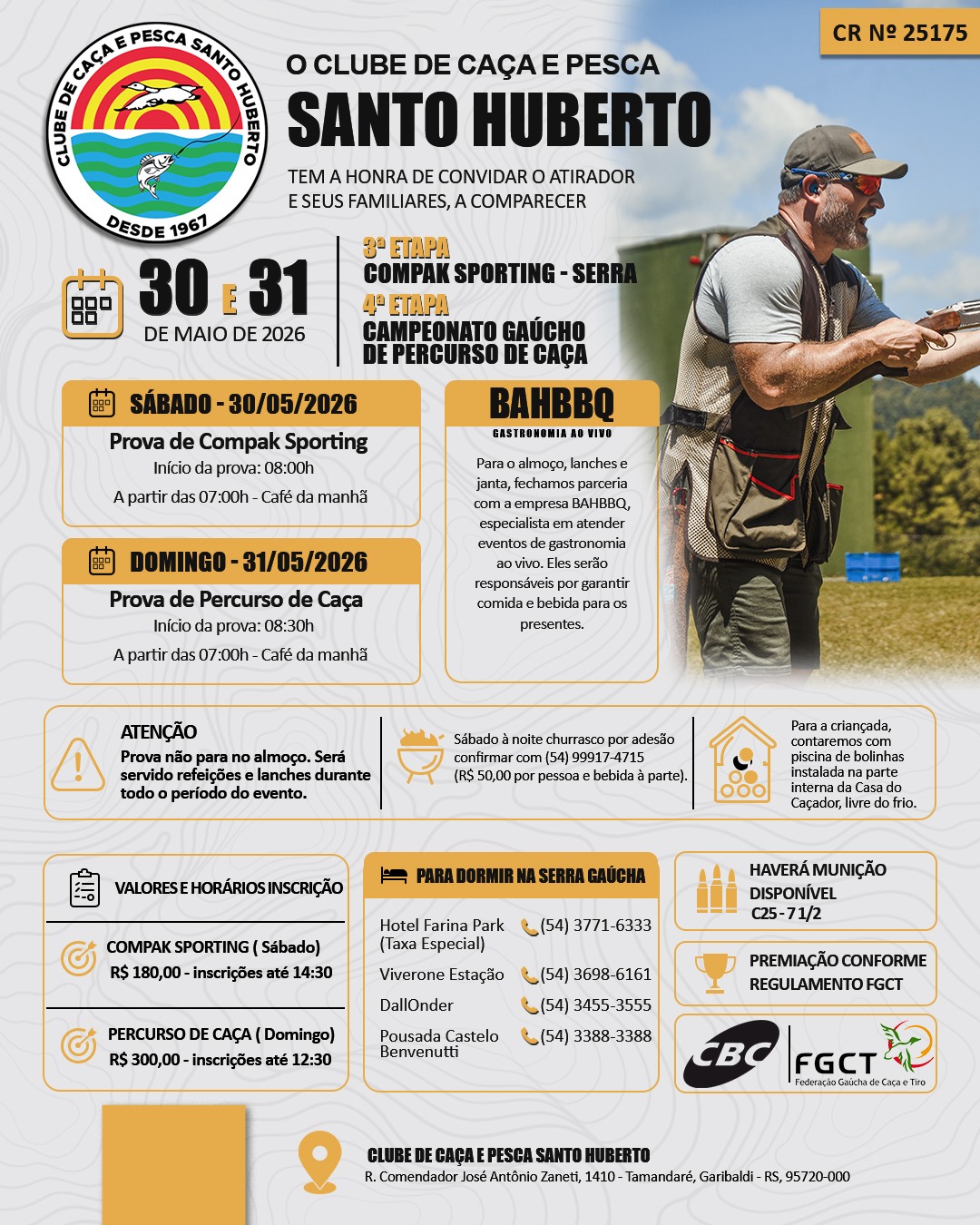compak serra e percurso santo huberto 30 e 31052026