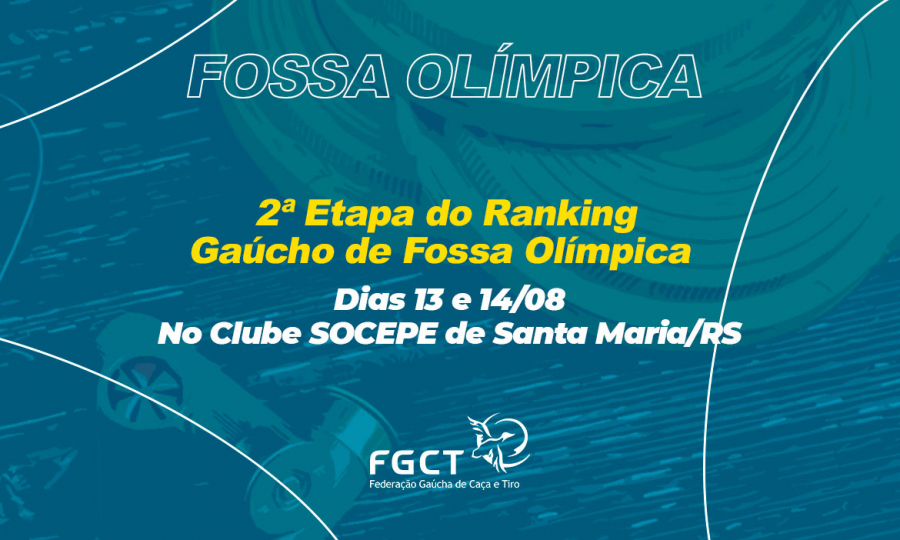 [PROVA REALIZADA] - 2ª Etapa do Ranking Gaúcho de Fossa Olímpica - 13 e 14/08