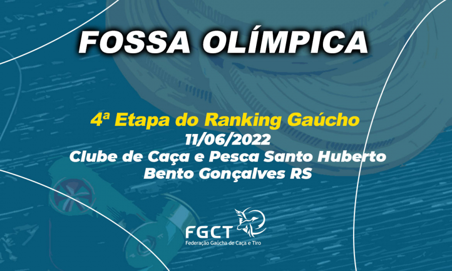 [PROVA REALIZADA] - 4ª Etapa do Gaúcho de Fossa Olímpica - 11/6