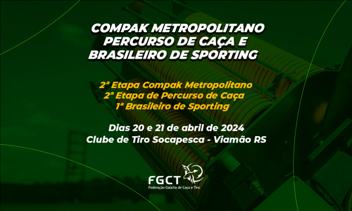 [PROVAS REALIZADAS] - 1ª Etapa Brasileiro de Sporting, 2ª Compak Metropolitano e 2ª Percurso de Caça - 20 e 21/4