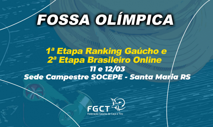 [PROVA REALIZADA] - 1ª Etapa Gaúcho e 2ª Etapa Brasileiro Online - 11 e 12/03