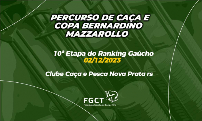 [PERCURSO DE CAÇA] - 10ª Etapa do Ranking Gaúcho - 02/12