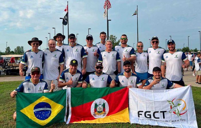 Muitos troféus para a equipe gaúcha no Campeonato Mundial de Tiro ao Prato
