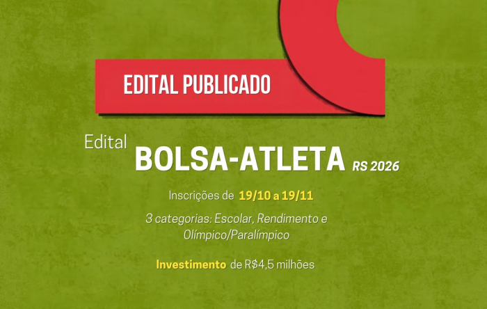 Edital Bolsa-Atleta RS 2026