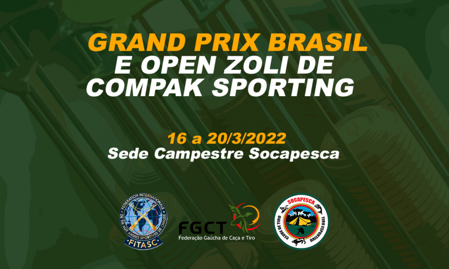 [PROVA REALIZADA] - Grand Prix Brasil e Open Zoli de Compak Sporting - 16 a 20/03/2022