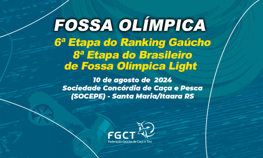 [PROVA REALIZADA] - 6ª Etapa Gaúcho e 8ª Etapa Brasileiro Fossa Light - 10/8